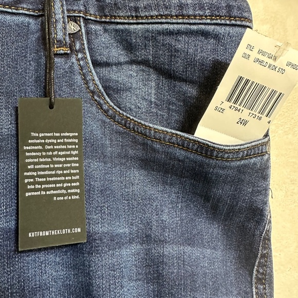 Kut From The Cloth Women's Jeans 24W Blue Reese Ankle Straight Leg High Rise - Picture 7 of 11
